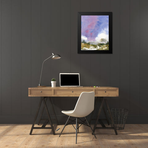 Red Sky Black Modern Wood Framed Art Print by Randy Noble Fine Art