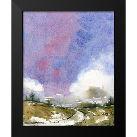 Red Sky Black Modern Wood Framed Art Print by Randy Noble Fine Art