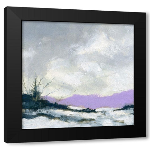 Winters Trail Black Modern Wood Framed Art Print by Randy Noble Fine Art