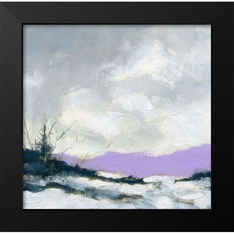 Winters Trail Black Modern Wood Framed Art Print by Randy Noble Fine Art