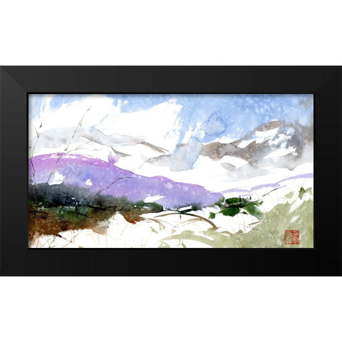 Scattered Winter Black Modern Wood Framed Art Print by Randy Noble Fine Art