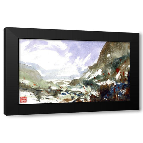 Superior Valley Black Modern Wood Framed Art Print by Randy Noble Fine Art