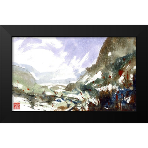 Superior Valley Black Modern Wood Framed Art Print by Randy Noble Fine Art
