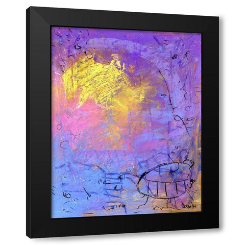 Shared Ladder Black Modern Wood Framed Art Print with Double Matting by Randy Noble Fine Art