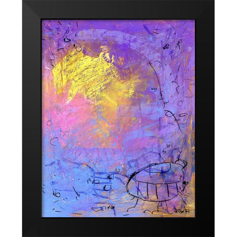 Shared Ladder Black Modern Wood Framed Art Print by Randy Noble Fine Art