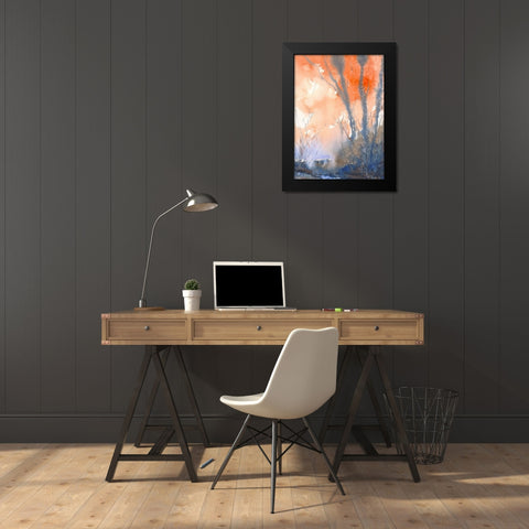 Red Dawn Black Modern Wood Framed Art Print by Randy Noble Fine Art