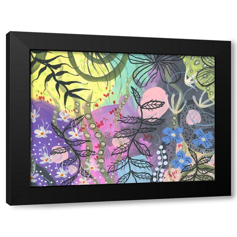 Crisp Intense Black Modern Wood Framed Art Print by Randy Noble Fine Art