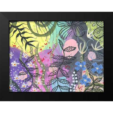 Crisp Intense Black Modern Wood Framed Art Print by Randy Noble Fine Art