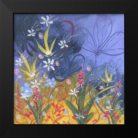 Splash Of Color Black Modern Wood Framed Art Print by Randy Noble Fine Art