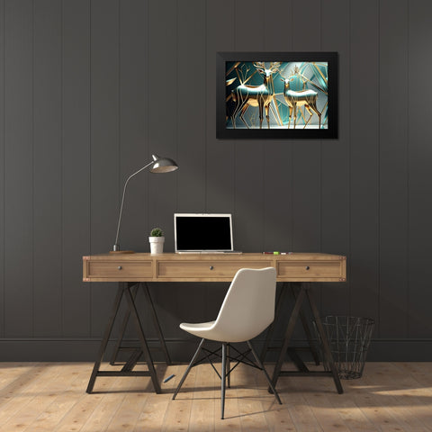Metallic Majesty 6 Black Modern Wood Framed Art Print by Heere, Ray