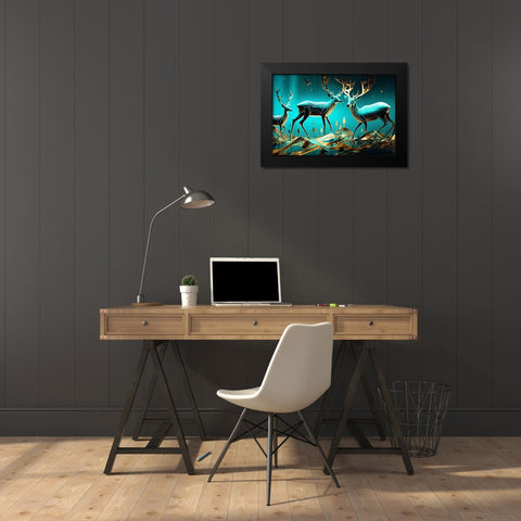 Metallic Majesty 7 Black Modern Wood Framed Art Print by Heere, Ray