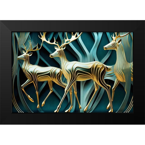 Metallic Majesty 8 Black Modern Wood Framed Art Print by Heere, Ray