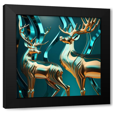 Metallic Majesty 11 Black Modern Wood Framed Art Print by Heere, Ray