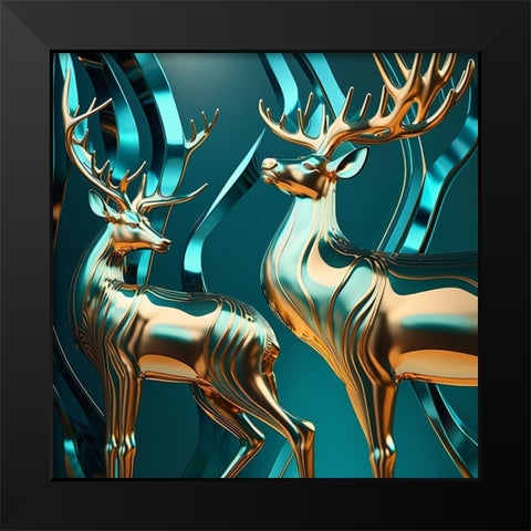 Metallic Majesty 11 Black Modern Wood Framed Art Print by Heere, Ray