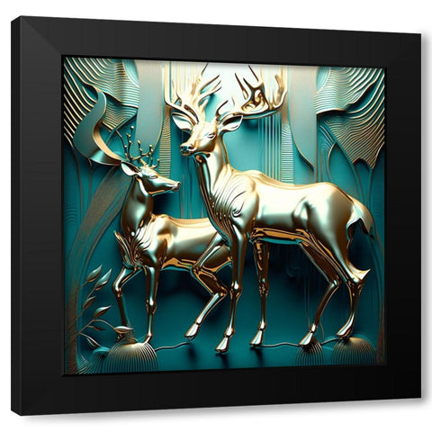 Metallic Majesty 12 Black Modern Wood Framed Art Print with Double Matting by Heere, Ray