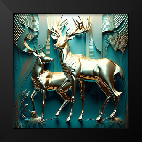 Metallic Majesty 12 Black Modern Wood Framed Art Print by Heere, Ray