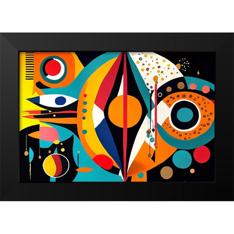 Mid Century Celebration Of All Cultures 4 Black Modern Wood Framed Art Print by Heere, Ray