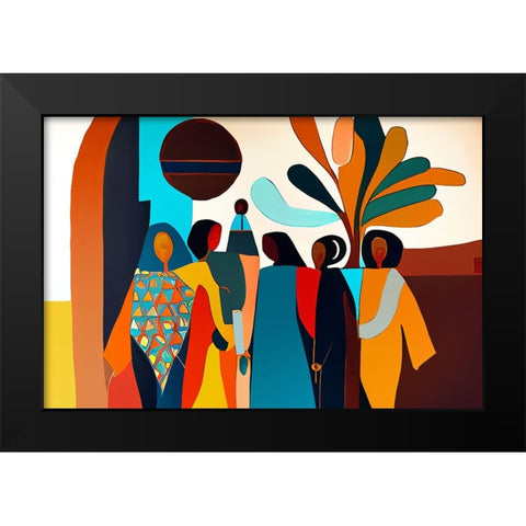 Mid Century Celebration Of All Cultures 10 Black Modern Wood Framed Art Print by Heere, Ray