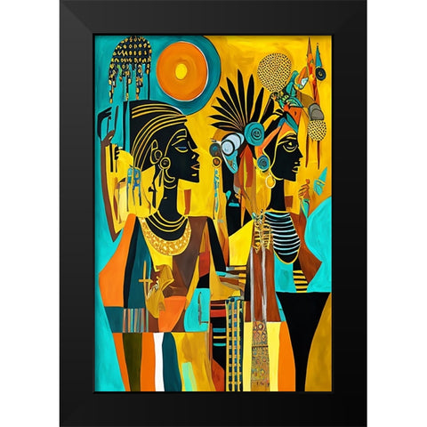 Mid Century Celebration Of All Cultures 27 Black Modern Wood Framed Art Print by Heere, Ray