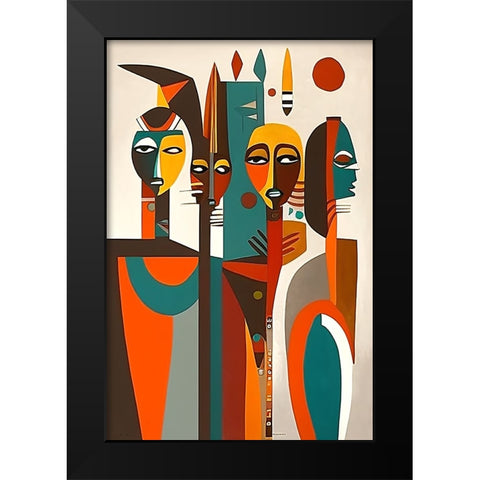 Mid Century Celebration Of All Cultures 28 Black Modern Wood Framed Art Print by Heere, Ray