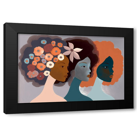Mid Century Diversity Portraits 2 Black Modern Wood Framed Art Print with Double Matting by Heere, Ray