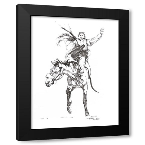 8 Seconds Black Modern Wood Framed Art Print with Double Matting by Gould, Renee
