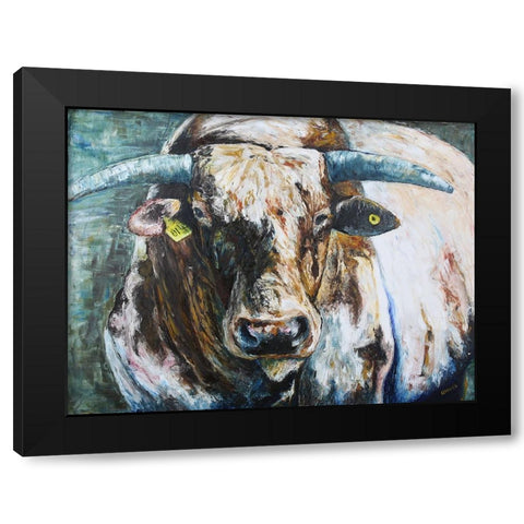 Big Bull Black Modern Wood Framed Art Print with Double Matting by Gould, Renee