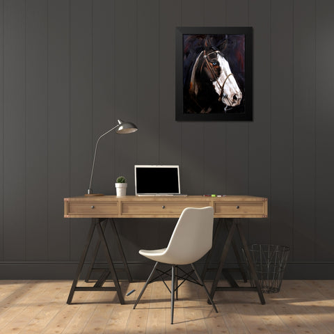 Bold Faced Black Modern Wood Framed Art Print by Gould, Renee