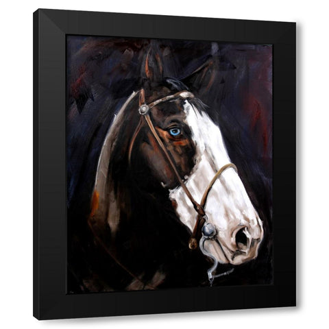 Bold Faced Black Modern Wood Framed Art Print with Double Matting by Gould, Renee