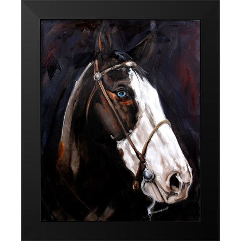 Bold Faced Black Modern Wood Framed Art Print by Gould, Renee
