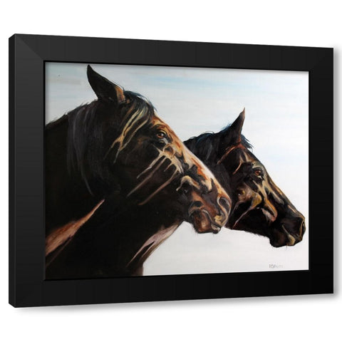 Empowered Black Modern Wood Framed Art Print with Double Matting by Gould, Renee
