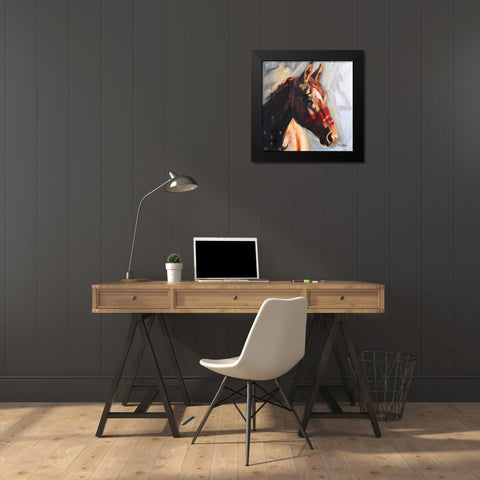 Enya Black Modern Wood Framed Art Print by Gould, Renee