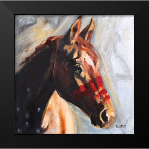 Enya Black Modern Wood Framed Art Print by Gould, Renee