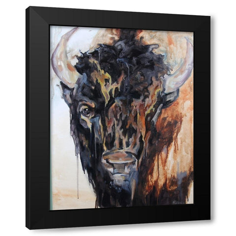 Face On Black Modern Wood Framed Art Print with Double Matting by Gould, Renee