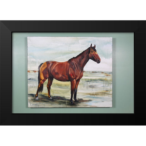 Fearless Black Modern Wood Framed Art Print by Gould, Renee
