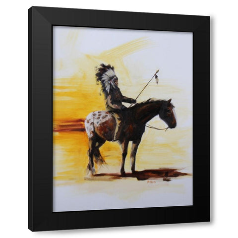 Fed by the Sound of Drums Black Modern Wood Framed Art Print with Double Matting by Gould, Renee