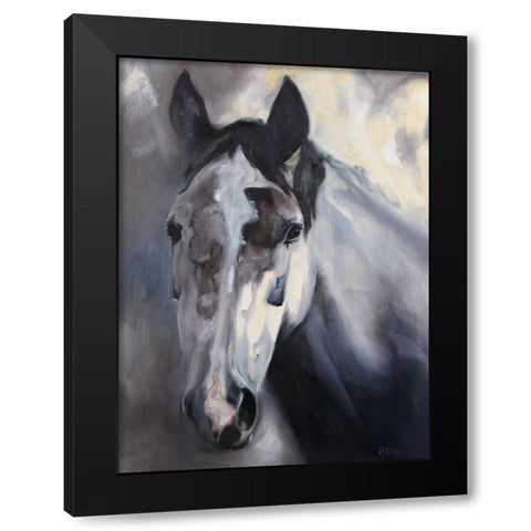 Haldora Black Modern Wood Framed Art Print with Double Matting by Gould, Renee