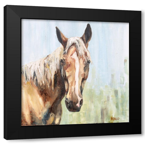 Horse 1-6 Black Modern Wood Framed Art Print with Double Matting by Gould, Renee