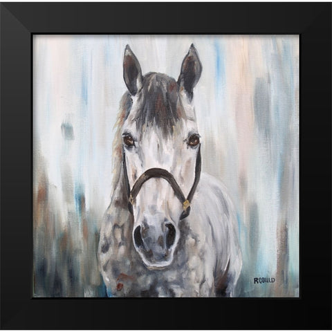 Horse 2-12 Black Modern Wood Framed Art Print by Gould, Renee