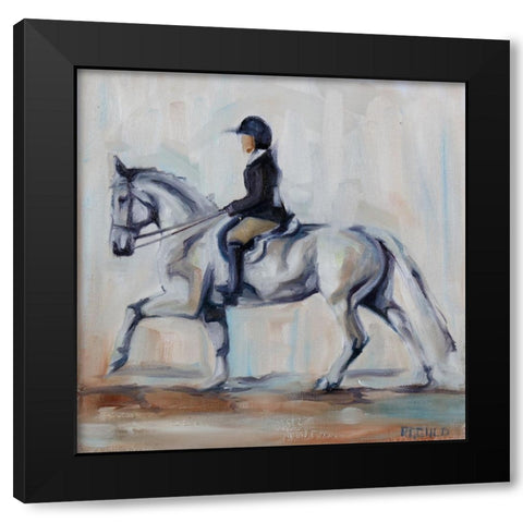Hunter Grey Black Modern Wood Framed Art Print with Double Matting by Gould, Renee