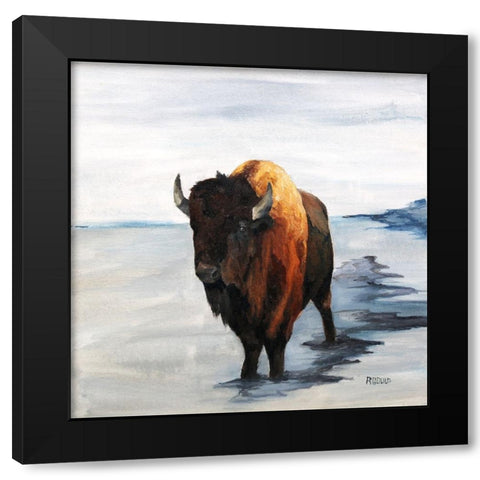 Iceman Black Modern Wood Framed Art Print with Double Matting by Gould, Renee