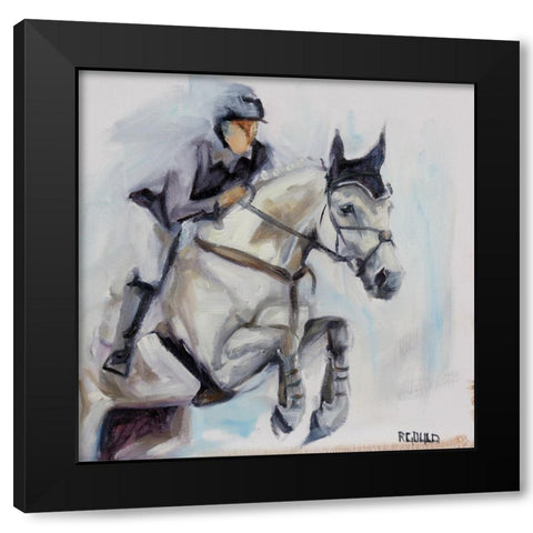 Jumper Grey Black Modern Wood Framed Art Print with Double Matting by Gould, Renee