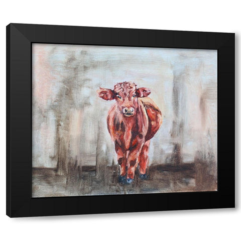 Little Red Black Modern Wood Framed Art Print by Gould, Renee