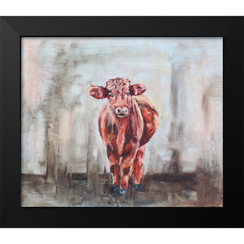 Little Red Black Modern Wood Framed Art Print by Gould, Renee