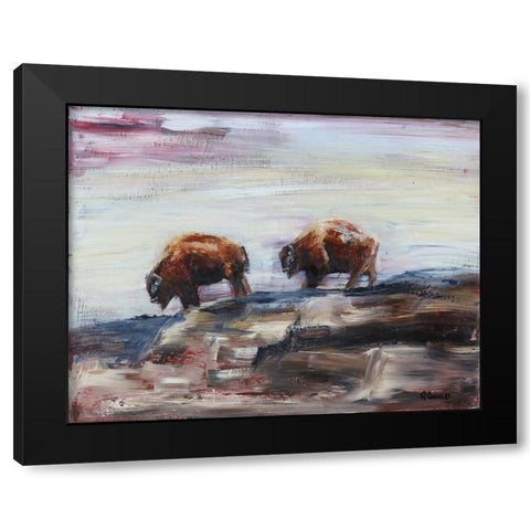 On The Edge Black Modern Wood Framed Art Print with Double Matting by Gould, Renee