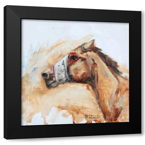Racin Black Modern Wood Framed Art Print with Double Matting by Gould, Renee