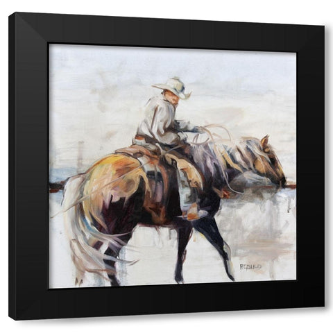 Roped Black Modern Wood Framed Art Print with Double Matting by Gould, Renee