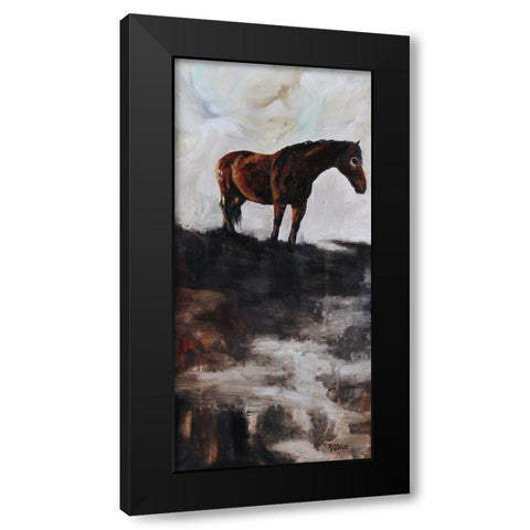 Savouring Solitude Black Modern Wood Framed Art Print by Gould, Renee