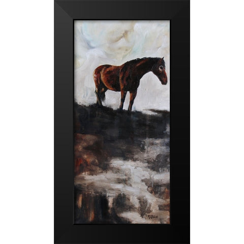 Savouring Solitude Black Modern Wood Framed Art Print by Gould, Renee