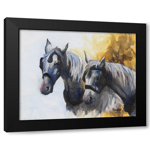 Slow Day Black Modern Wood Framed Art Print with Double Matting by Gould, Renee